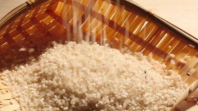 Rice Concept at falling rice