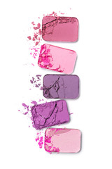 Pink and purple crushed eye shadow for makeup