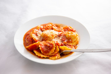 Ravioli with tomato sauce