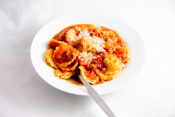 Ravioli with tomato sauce