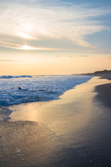 atardecer en la playa 