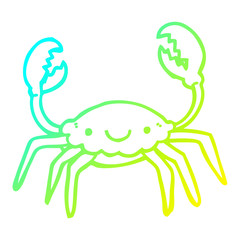 cold gradient line drawing cartoon crab