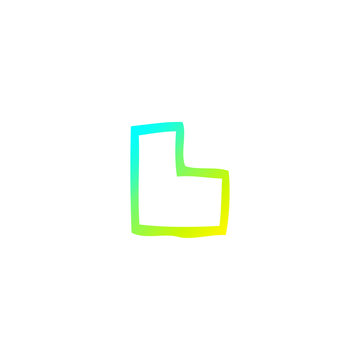 recommend clip art: cold gradient line drawing cartoon letter l