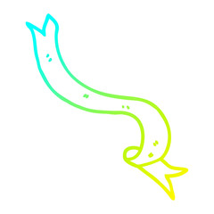 cold gradient line drawing cartoon banner blowing in wind