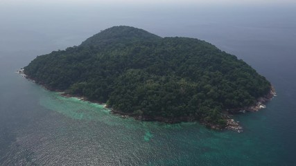 Aerial view on archipelago of Surin islands in Thailand's southern Phang Nga province