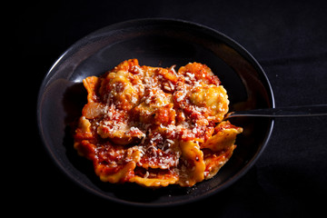 Ravioli with tomato sauce