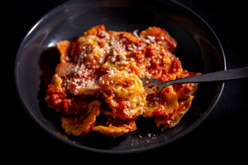 Ravioli with tomato sauce