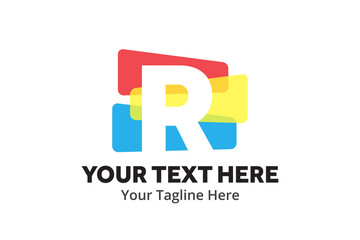 r logo creative design in flat style with color , initial r logo creative for identity and community
