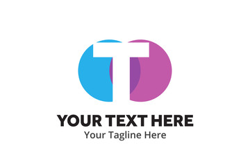 t logo creative design in flat style with color , initial t logo creative for identity and community