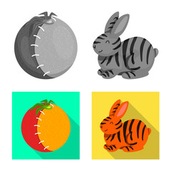 Isolated object of test and synthetic logo. Collection of test and laboratory stock symbol for web.