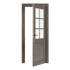 Interroom door isolated on white background. 3D rendering.