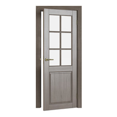 Interroom door isolated on white background. 3D rendering.