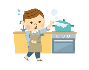 キッチン　男性