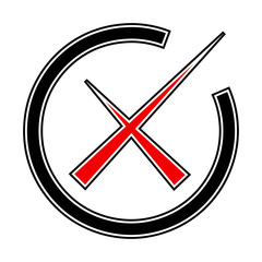 Obraz premium wrong symbol or X mark