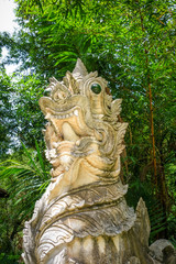 White statue in Wat Palad temple, Chiang Mai, Thailand