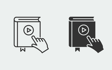 Online education vector icon for graphic and web design.