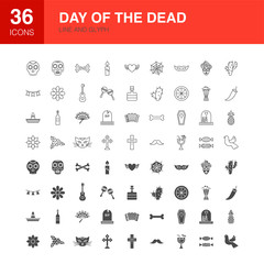 Day of the Dead Line Web Glyph Icons