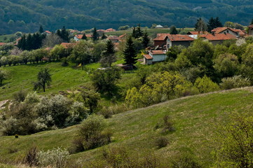 Fototapeta na wymiar Village of Plana at Plana mountain in Bulgaria