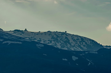 Fototapeta na wymiar Vitosha mountain from distance Bulgaria