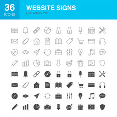 Website Line Web Glyph Icons