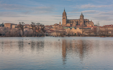 Fototapeta premium Sunset in the cathedral of Salamanca