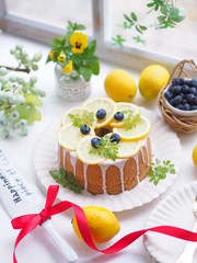 レモンシフォンケーキでティータイム