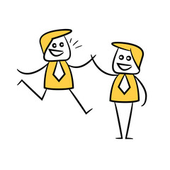 doodle businessman for teamwork concept