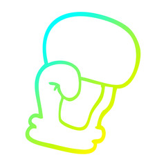 cold gradient line drawing cartoon boxing glove
