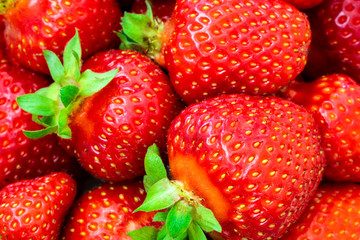 Strawberries arranged as the background