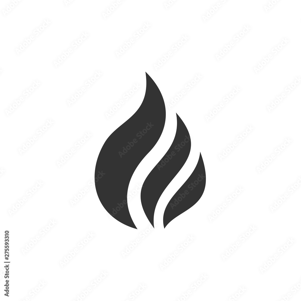 Poster fire flame icon template black color editable. fire flames symbol vector sign isolated on white back