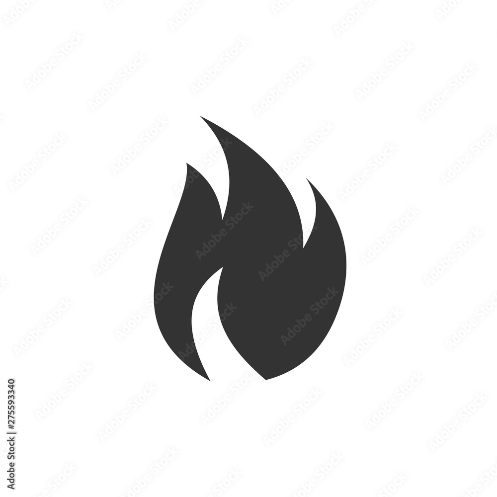 Aufkleber fire flame icon template black color editable. fire flames symbol vector sign isolated on white back