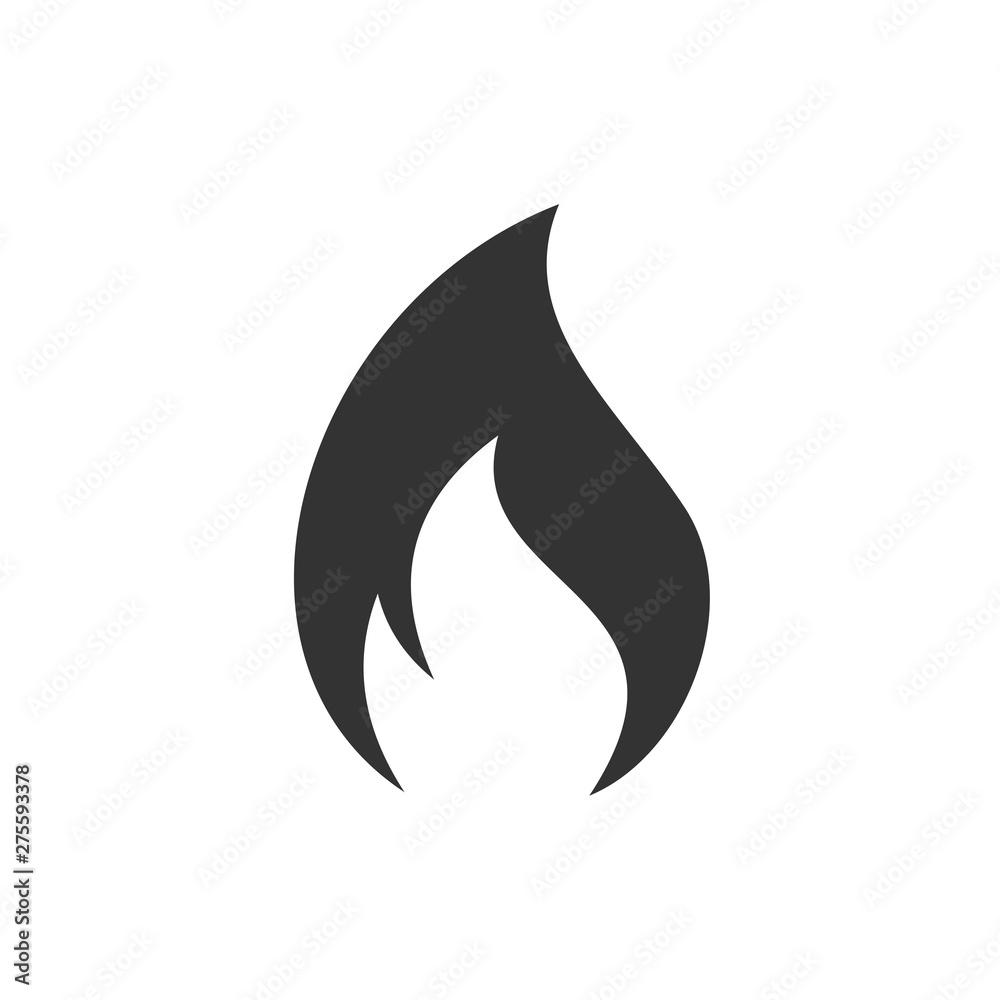 Poster fire flame icon template black color editable. fire flames symbol vector sign isolated on white back