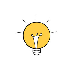 light bulb doodle icons