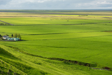 Icelandic countryside farm houses