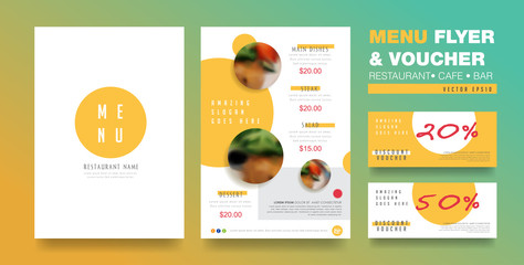 Menu design template with clean design,Restaurant cafe menu, template design, organic food flyer