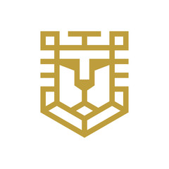 Lion logo design concept.