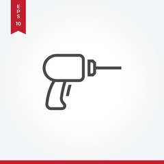 Drill vector icon in modern style for web site and mobile app