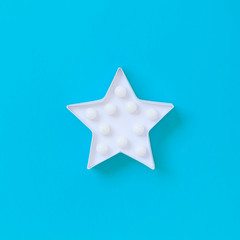 Star shaped white LED lights lamp