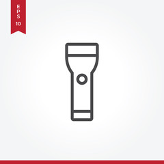 Flashlight vector icon in modern style for web site and mobile app