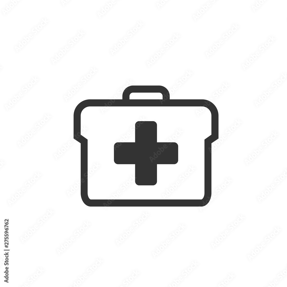 Aufkleber medicine briefcase icon template black color editable. medicine briefcase symbol vector sign isolate