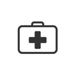 Obraz premium Medicine Briefcase icon template black color editable. Medicine Briefcase symbol vector sign isolated on white background. Simple logo vector illustration for graphic and web design.