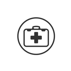 Obraz premium Medicine Briefcase icon template black color editable. Medicine Briefcase symbol vector sign isolated on white background. Simple logo vector illustration for graphic and web design.