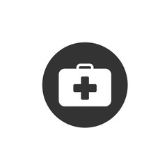Obraz premium Medicine Briefcase icon template black color editable. Medicine Briefcase symbol vector sign isolated on white background. Simple logo vector illustration for graphic and web design.