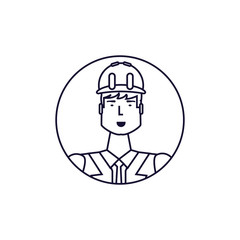 Isolated avatar of professional worker design