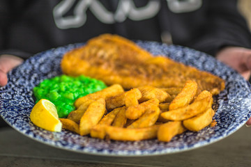 fish and chips with french fries - unhealthy food