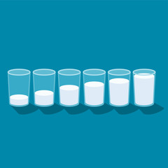Different glass of water that contains water vector.