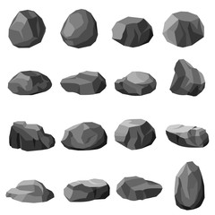  stones various shapes icons vector