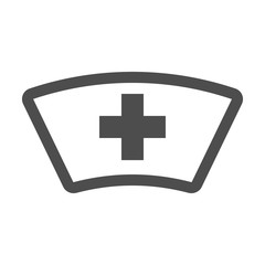 Nurse hat icon in trendy outline style design. Vector graphic illustration. Nurse hat icon for website design, logo, app, and ui. Editable vector stroke. EPS 10.