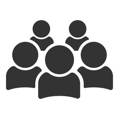 People Icon in trendy flat style isolated on white background. Crowd sign. Persons symbol for your web site design, logo, app, UI. Vector illustration, EPS10.