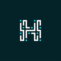 Technology logo design concept.